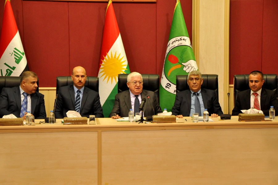 الرئيس معصوم يبحث مع المجلس المركزي آخر التطورات في العراق وكوردستان
