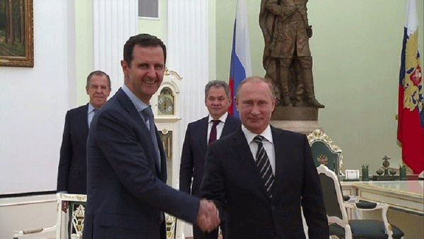 بشار الاسد يناقش مع بوتين الاوضاع السورية