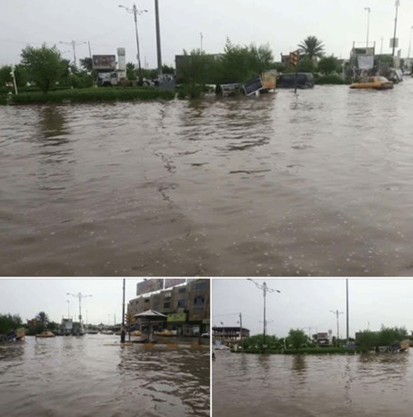  مدينة الصدر غارقة بالمياه بعد 4 ايام من الامطار