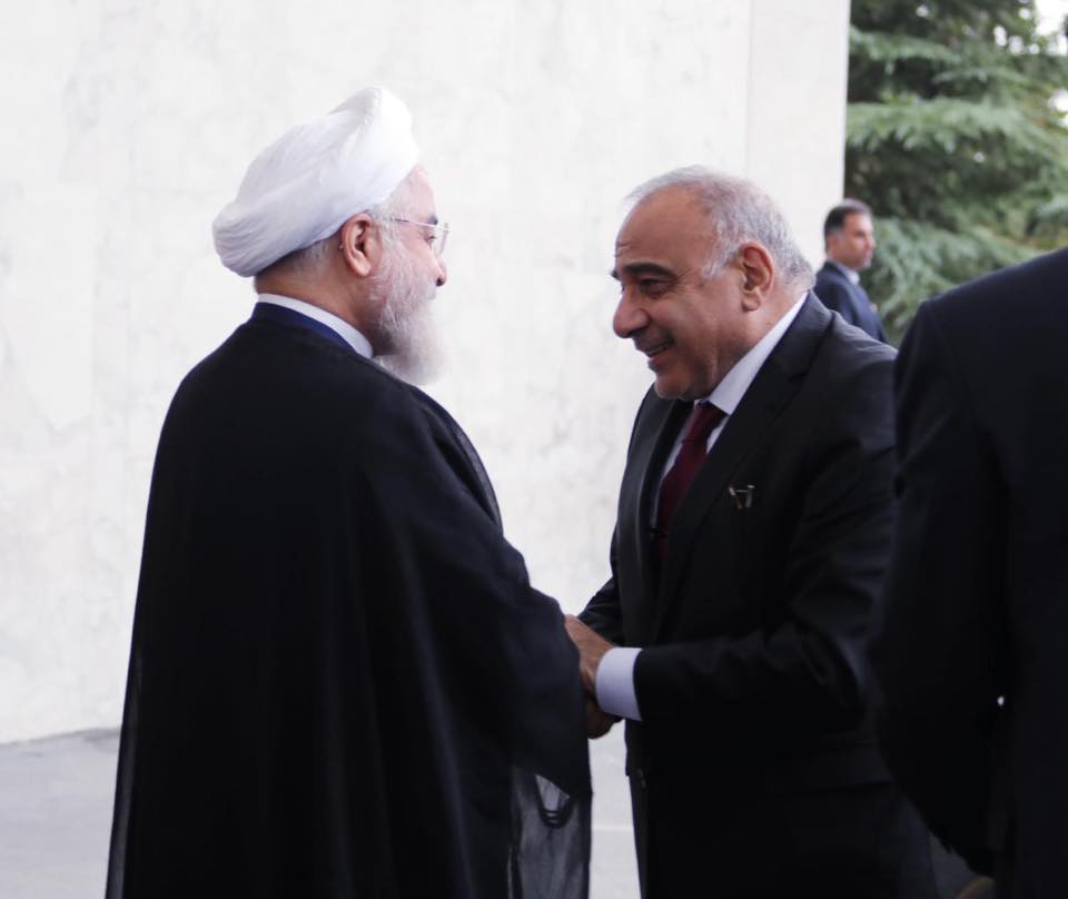 رئيس الوزراء والرئيس الايراني خلال الزيارة