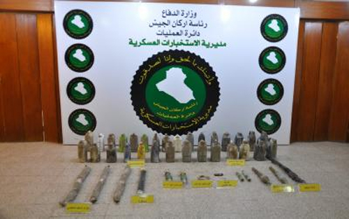 بغداد.. العثور على كدس للأسلحة والاعتدة والأحزمة الناسفة