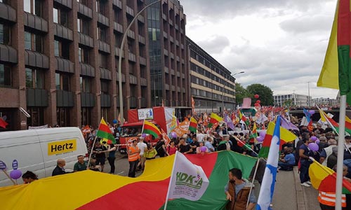 الكوردستانيون يتظاهرون ضد اردوغان في المانيا