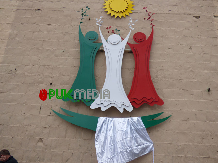  نصب علم كوردستان في السليمانية