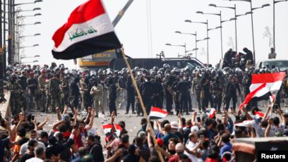 حقوق الانسان تنشر حصيلة لتظاهرات بغداد والمحافظات