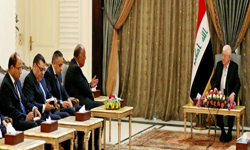 الرئيس معصوم يؤكد عمق العلاقات بين العراق ومصر