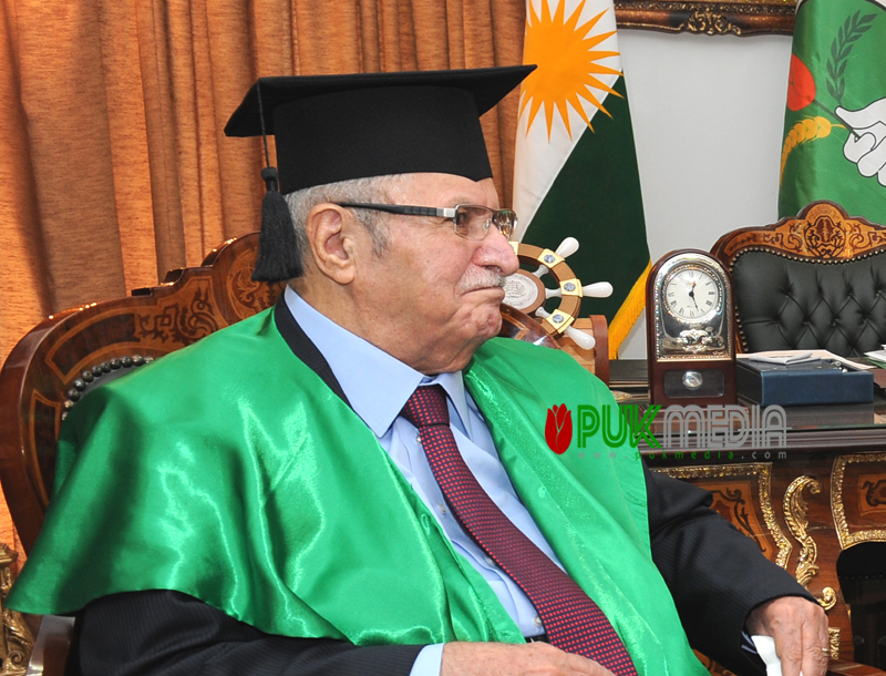جامعة كويه تمنح الرئيس مام جلال شهادة دكتوراه فخرية في القانون