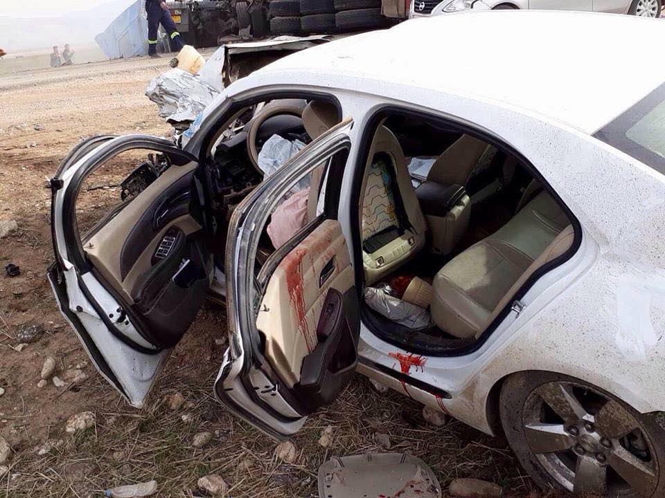 مصرع واصابة 5 اشخص بحادث سير على طريق شيخان-دهوك