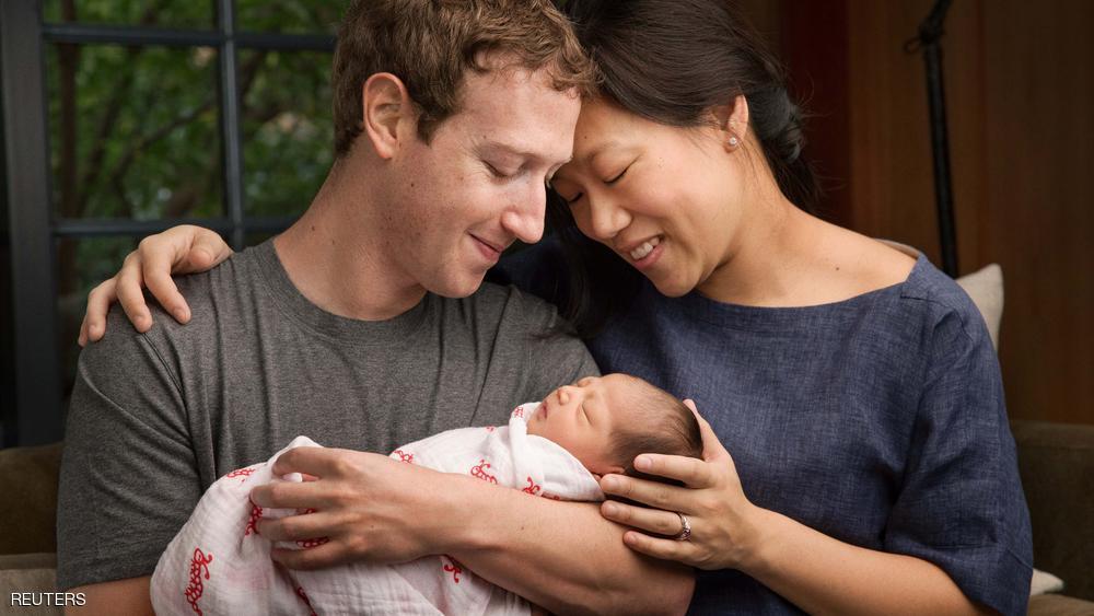 زوكربيرغ يتنازل عن 99 % من فيسبوك.. برسالة لمولودته