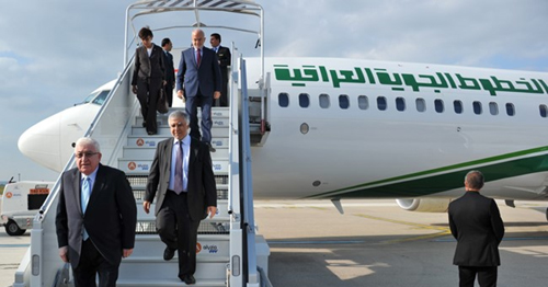 رئيس الجمهورية يصل إلى بغداد