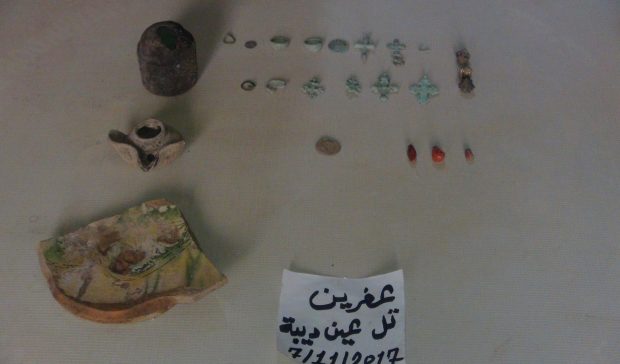 العثور على قطع أثرية من العصر البيزنطي في عفرين