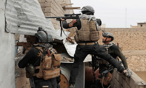 مكافحة الارهاب تحرر احد احياء الموصل