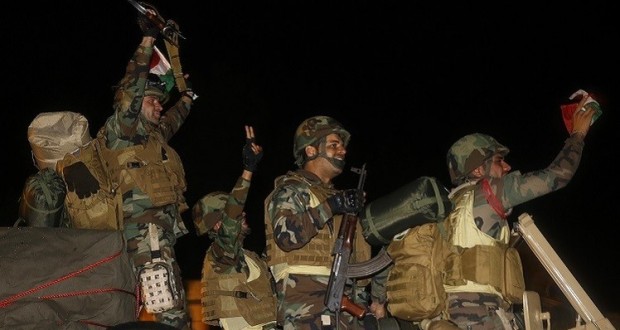 انتشار قوات البيشمركة في مدينة كوباني