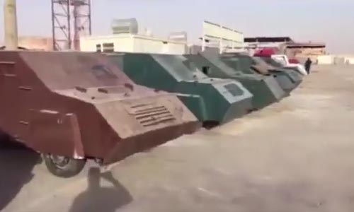بالفيديو.. الاستيلاء على عشرات العجلات المفخخة في الموصل