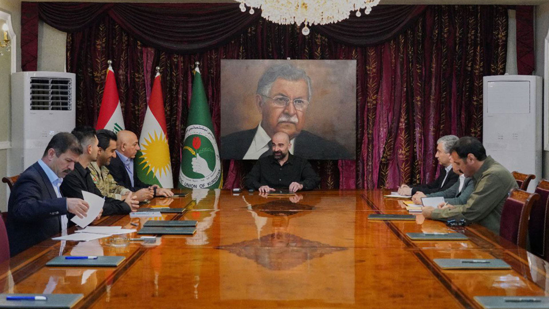 PUK President met with a number of security officials in Sulaymaniyah