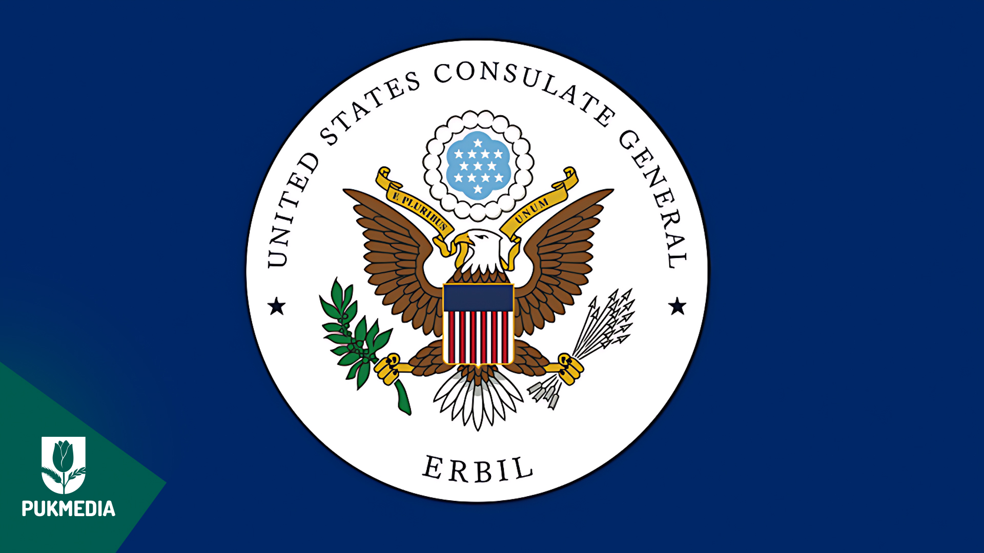 The US Consulate General in Erbil logo.