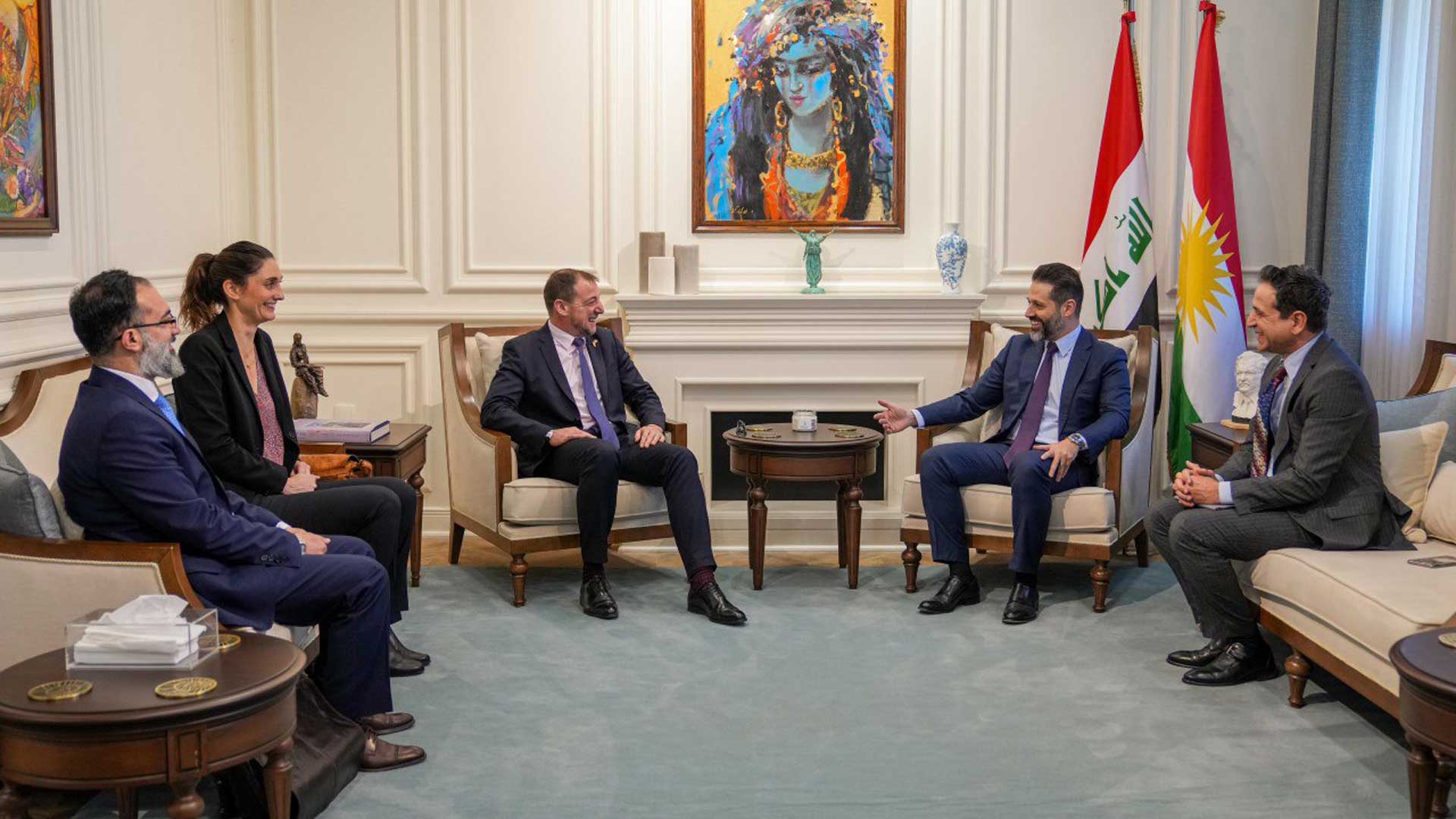  DPM Qubad Talabani on the right and French Consul Yann Braem on the left.