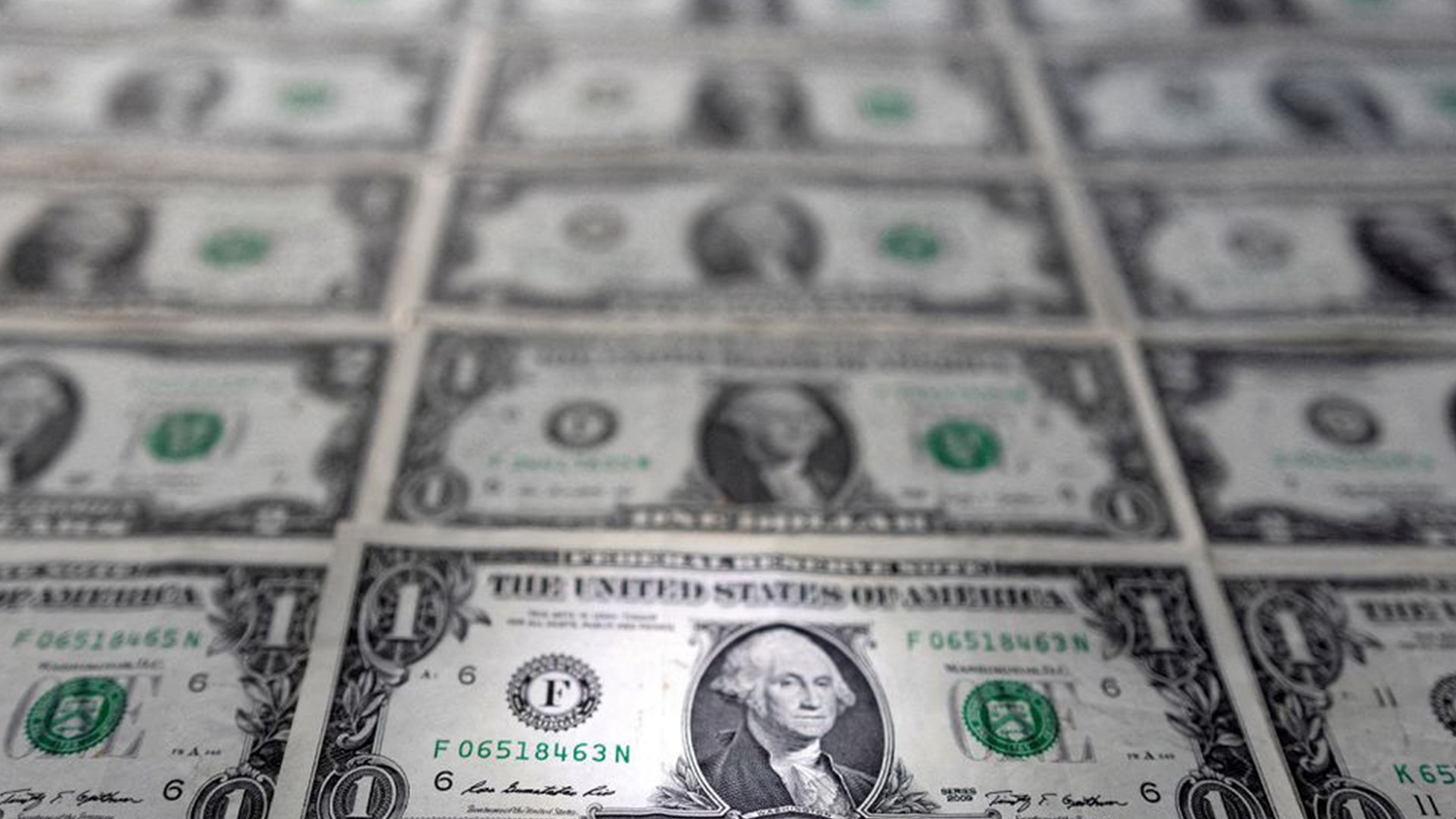  U.S. dollar banknotes are displayed in this illustration taken, February 14, 2022. REUTERS/Dado Ruvic