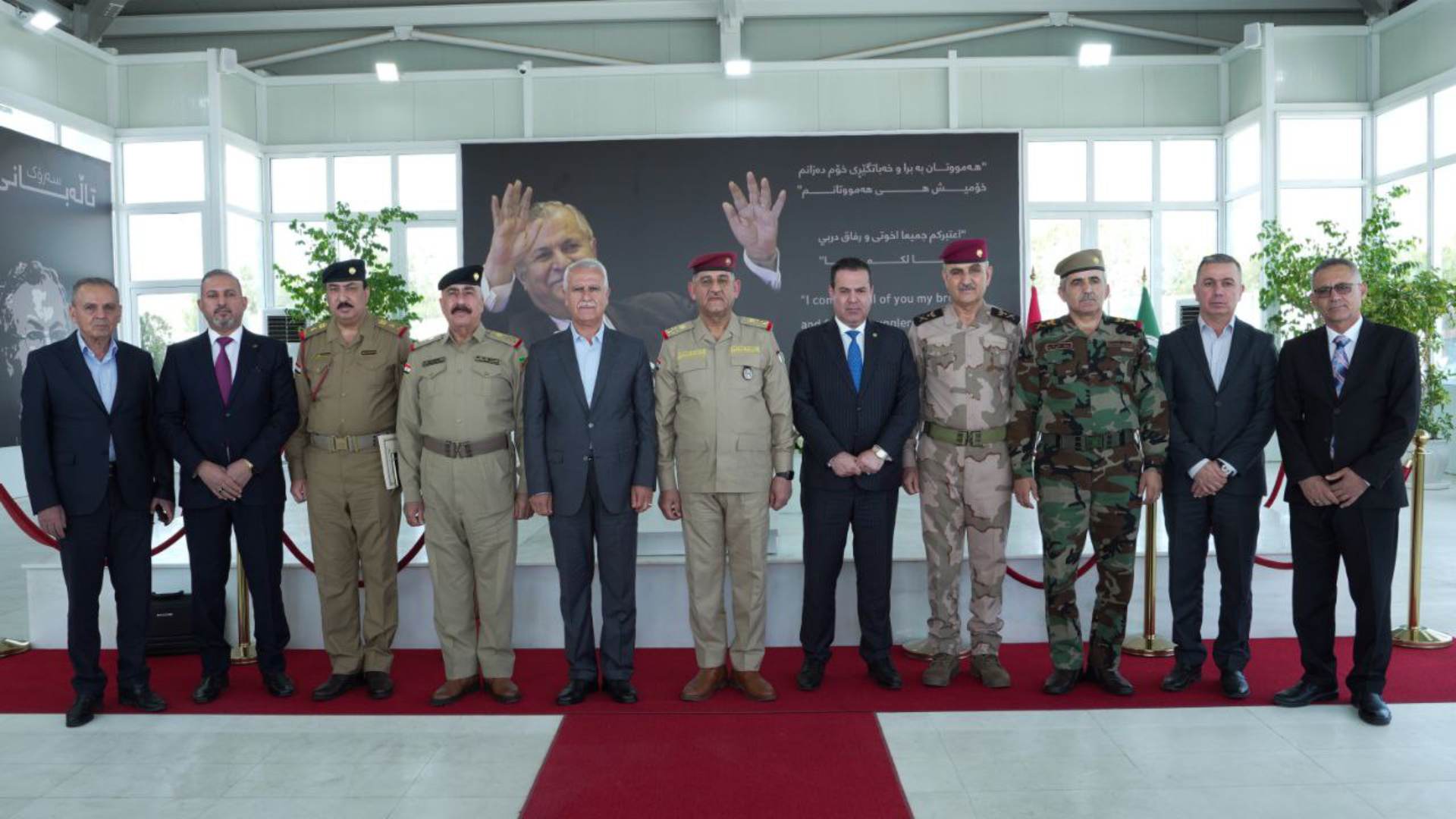   Iraqi Joint Forces Delegation at President Mam Jalal's Mausoleum.