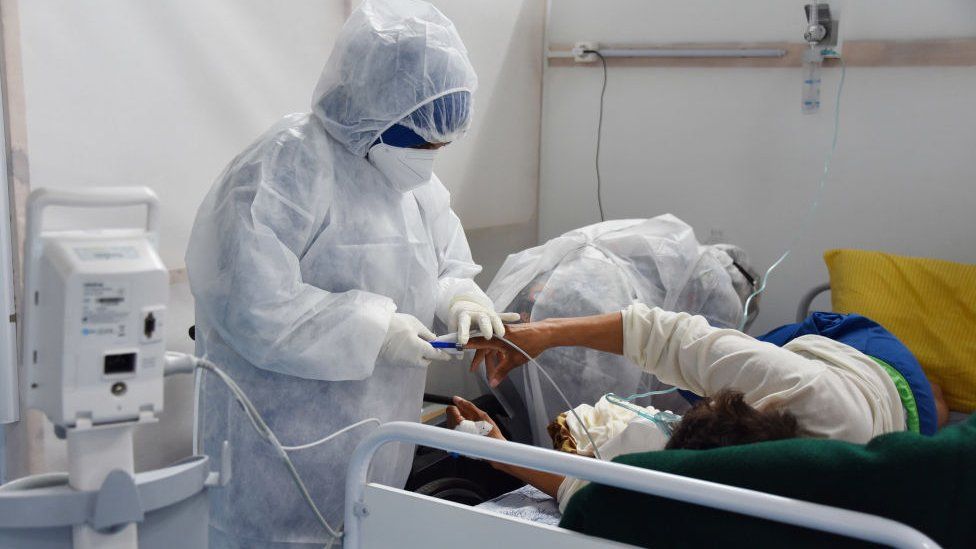  A patient receives Covid care in Tunisia (Photo Credit: Getty Images)