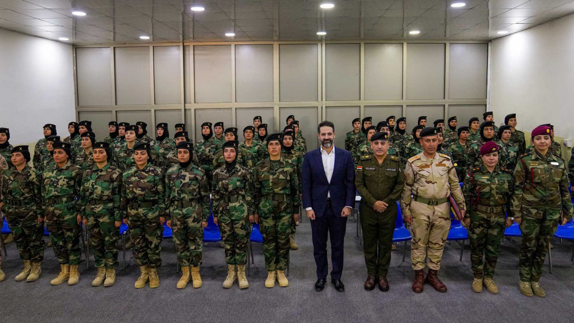  Deputy Prime Minister Qubad Talabani at the Qalachwalan Military College.