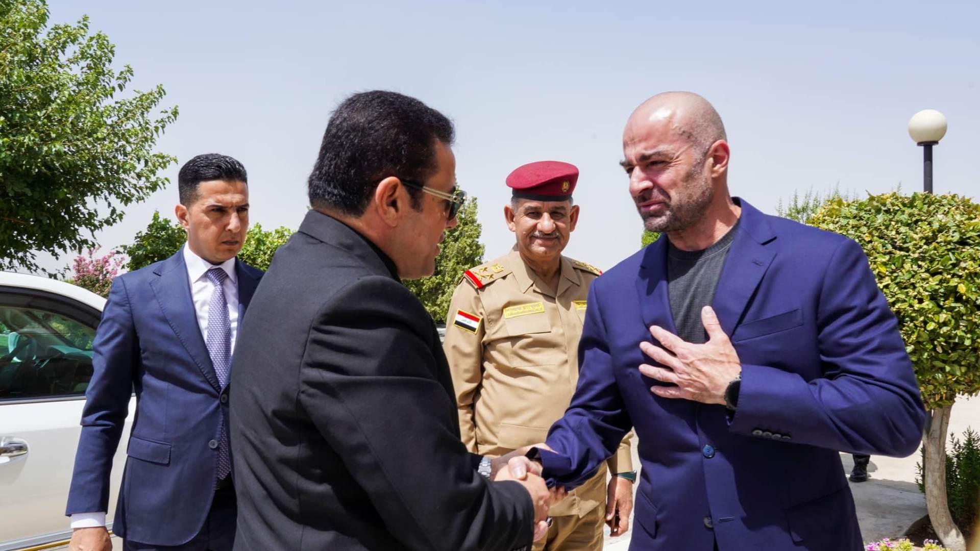  PUK President Bafel Jalal Talabani and Iraqi National Security Advisor Qasim al-Araji,