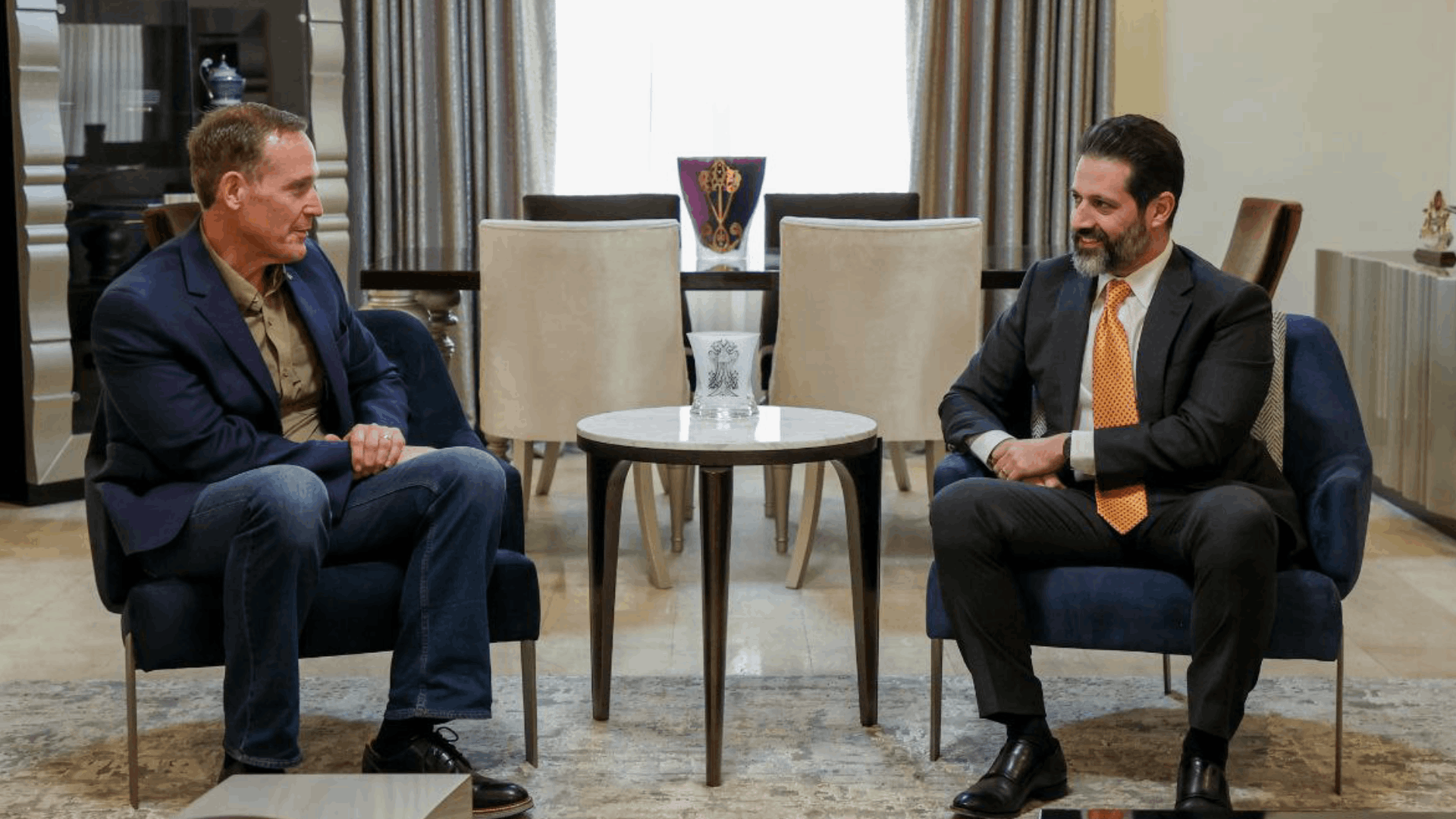  Kurdistan Region's Deputy PM Qubad Talabani and U.S. Senator Ted Budd.