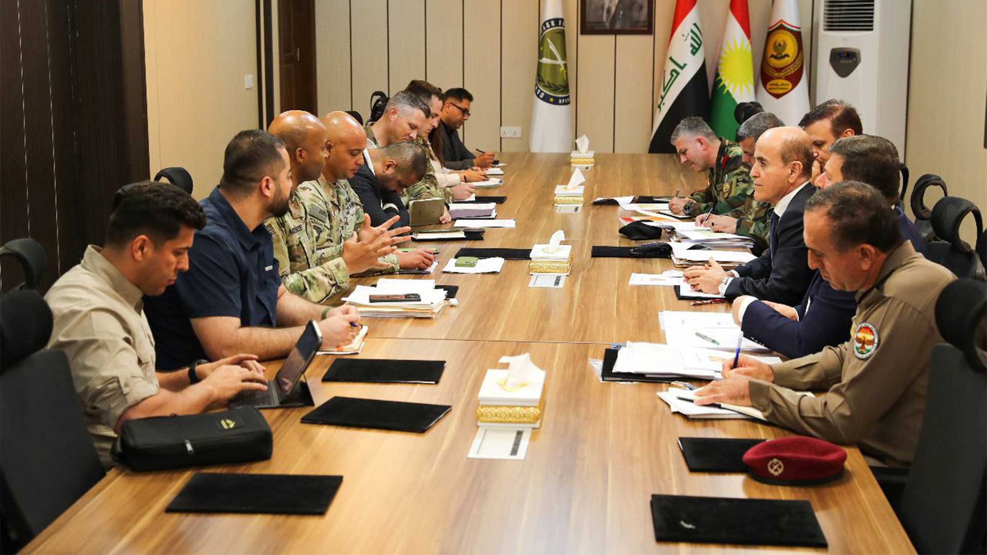 The Meeting between Ministry of Peshmerga and a delegation from Coalition Forces