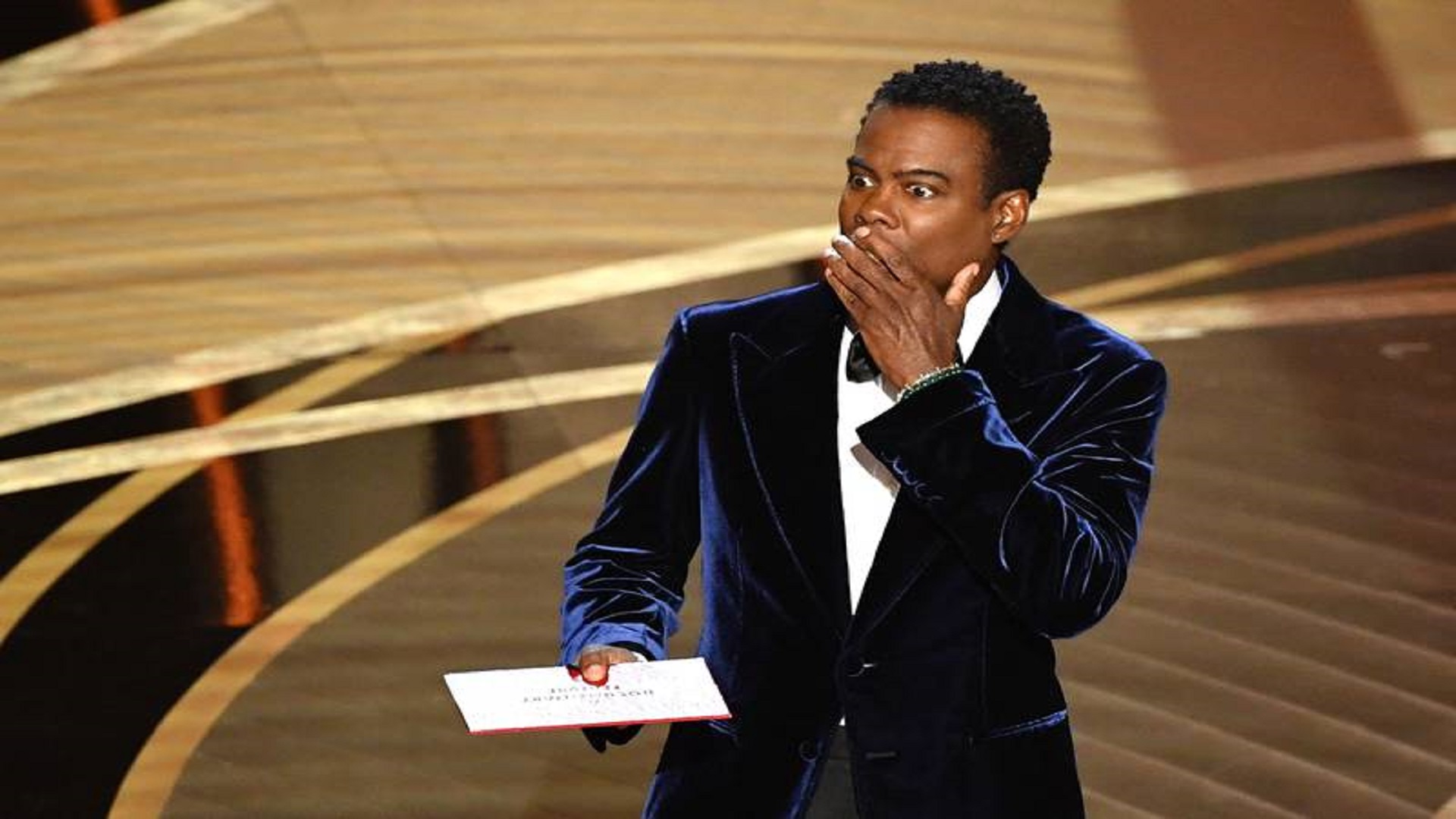  Chris Rock speaks onstage during the 94th Oscars at the Dolby Theatre in Hollywood. AFP