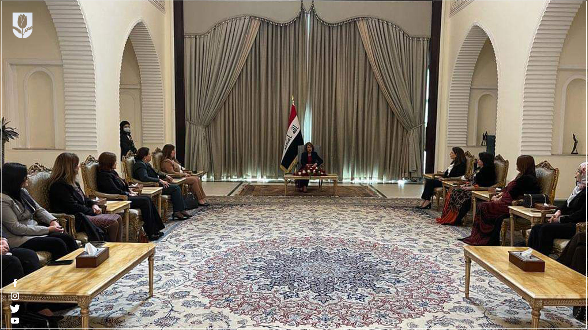  The Iraqi First Lady with Kurdish lawmakers at Al-Salam Palace in Baghdad