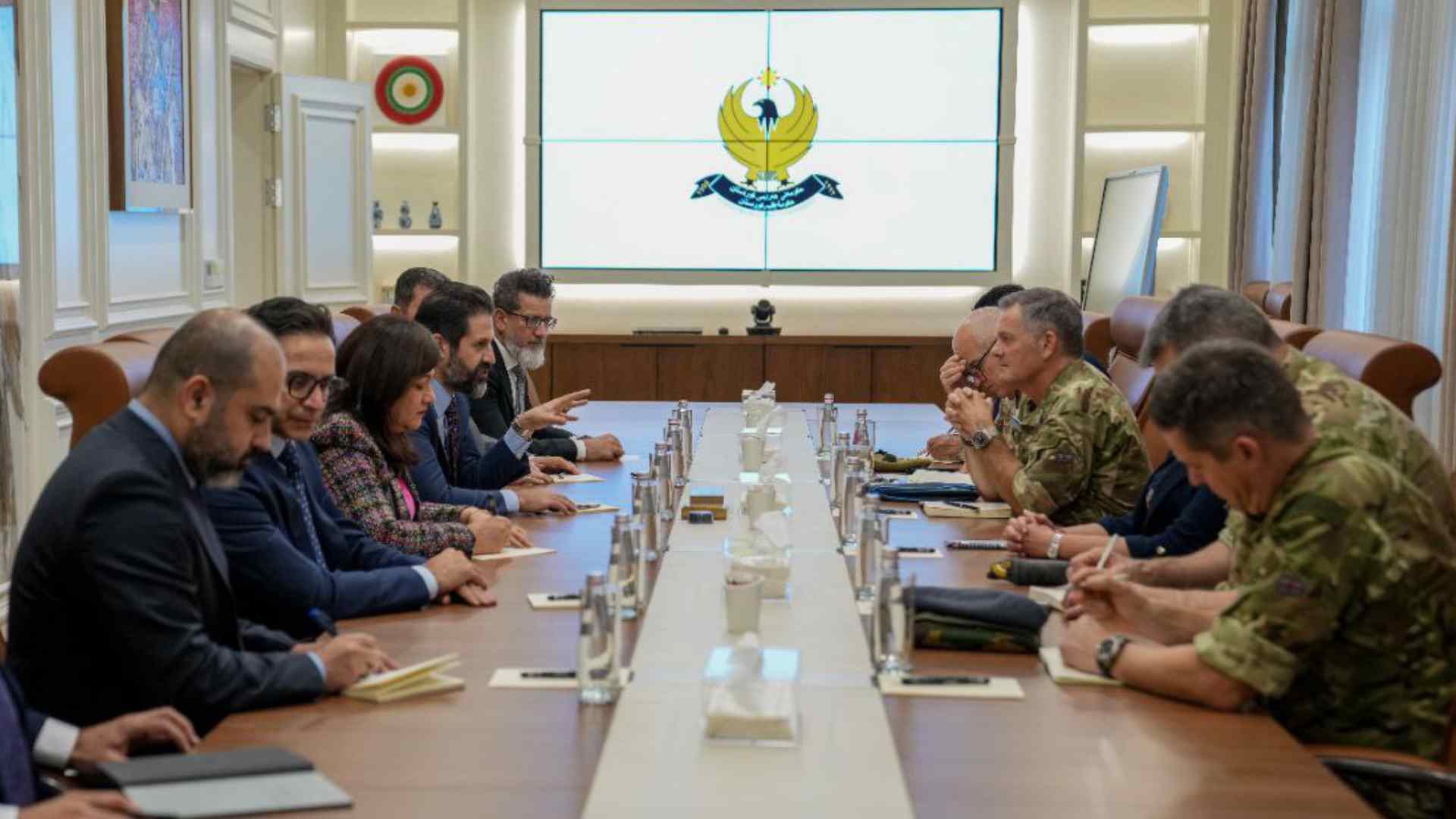 Qubad Talabani receives a senior military delegation from the UK