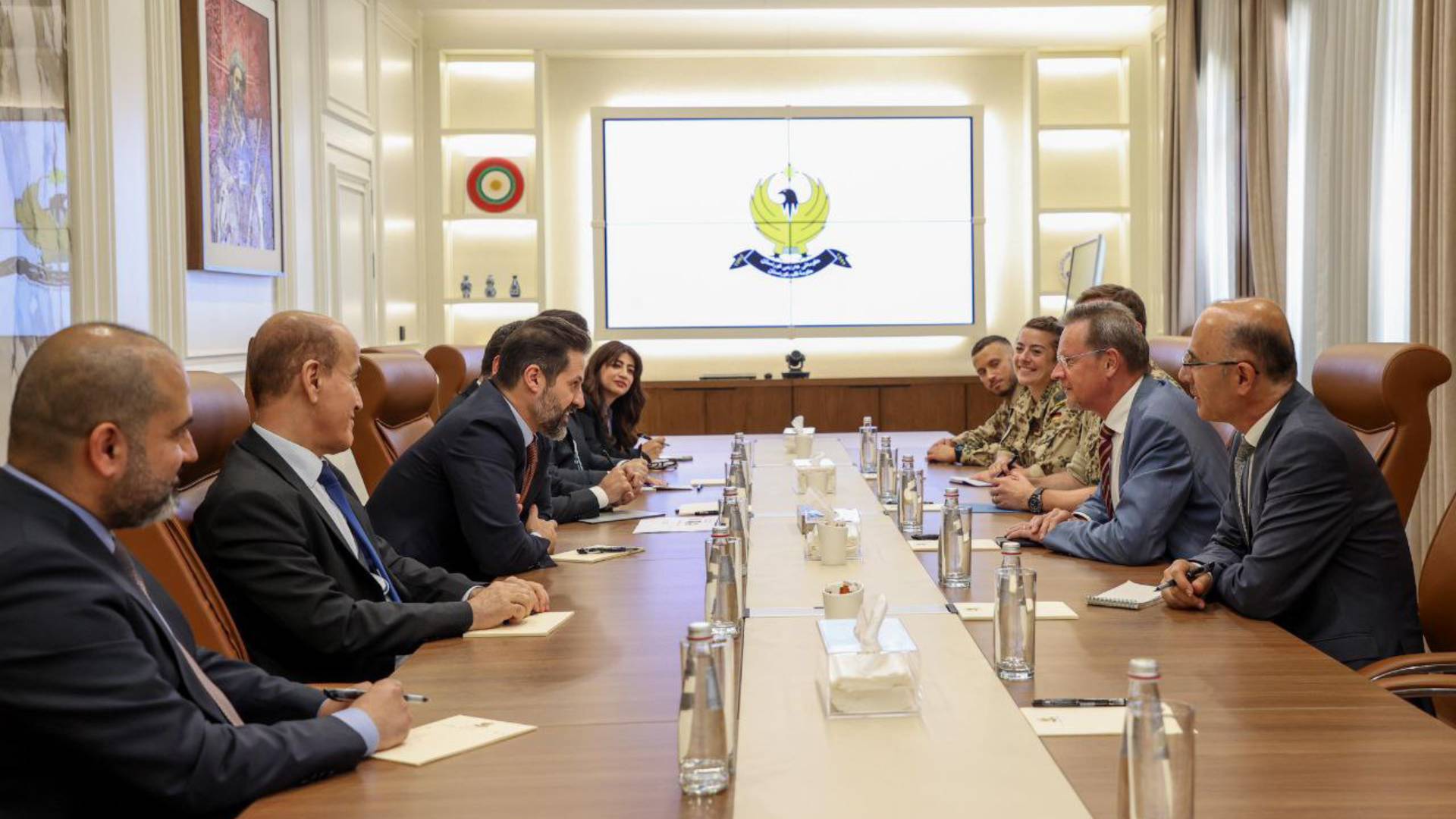 KRG Deputy PM Qubad Talabani and Colonel Lars Persikowsk, commander of the German forces in the Kurdistan Region.