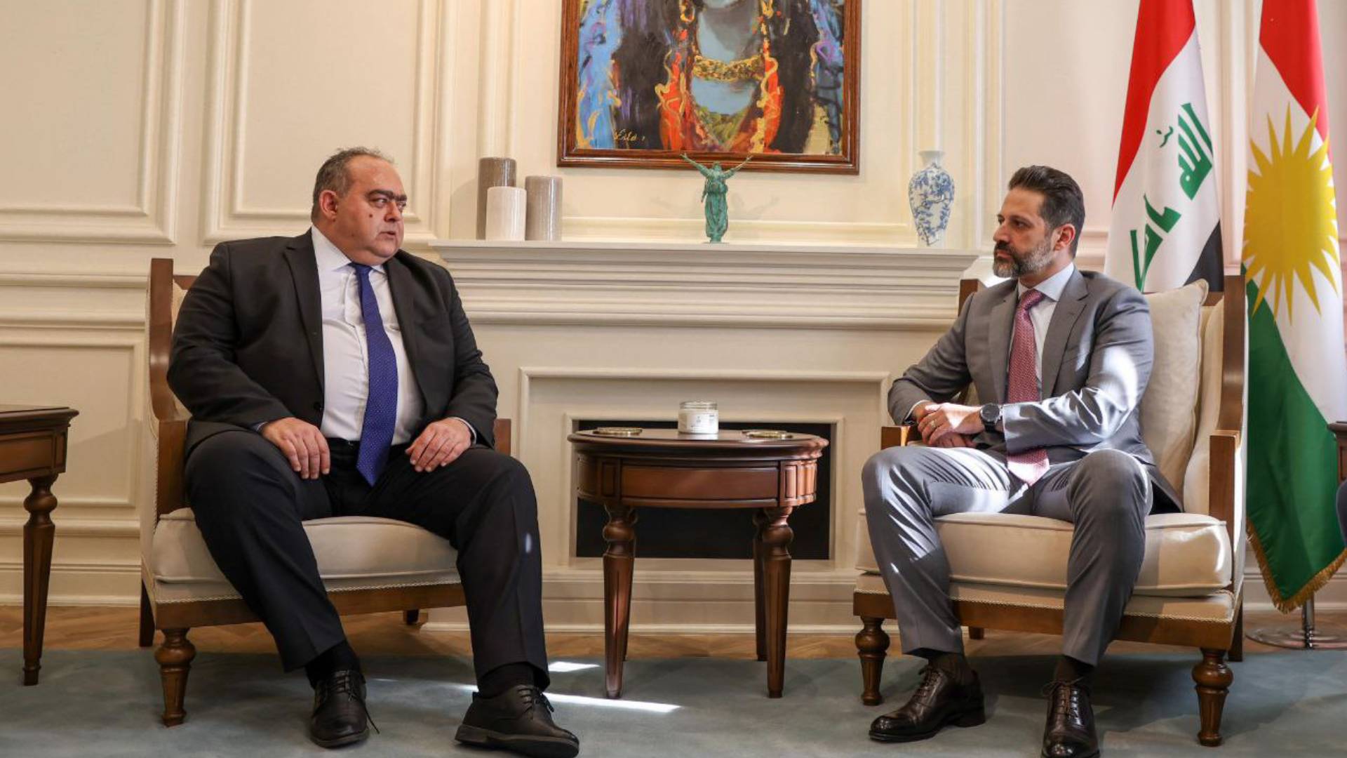  Deputy PM Qubad Talabani and Romanian Ambassador Radu Octavian Dobre.
