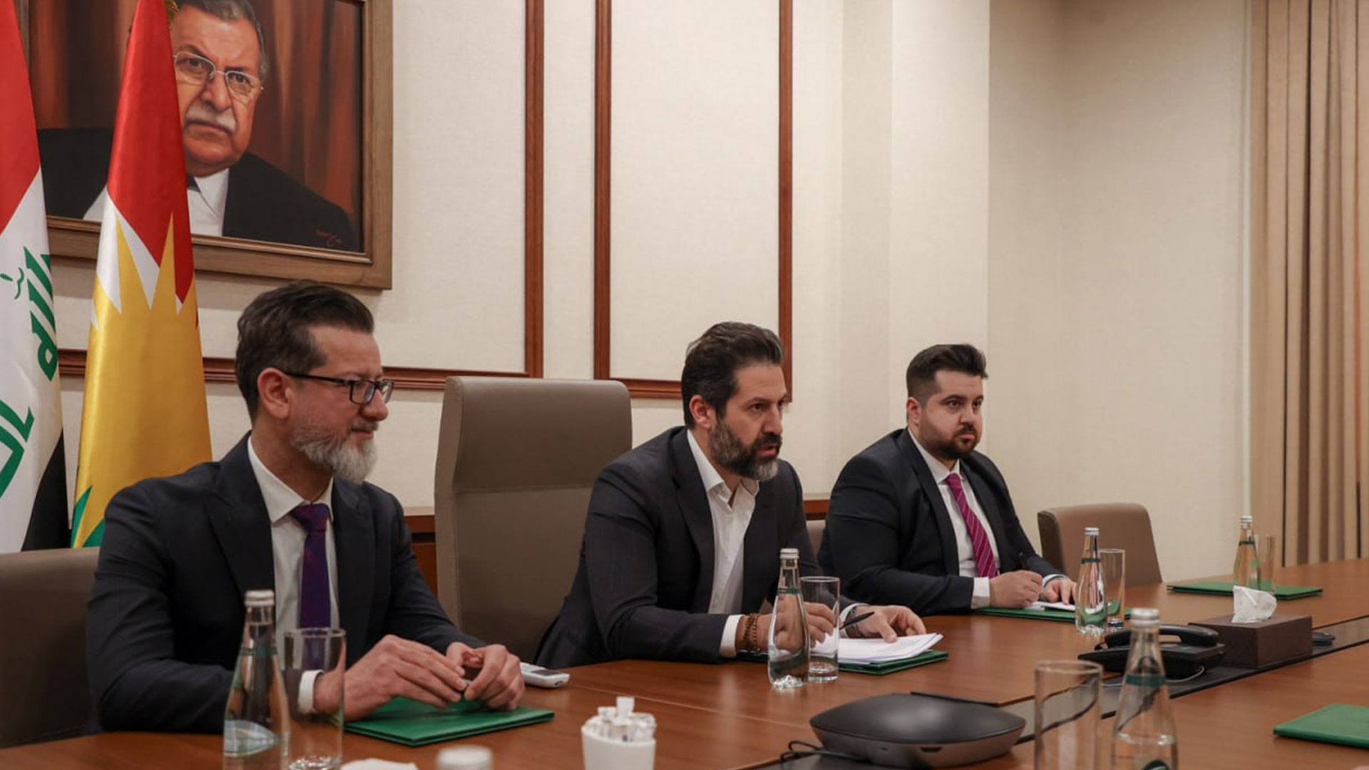 Qubad Talabani's meeting with a military delegation from the coalition.