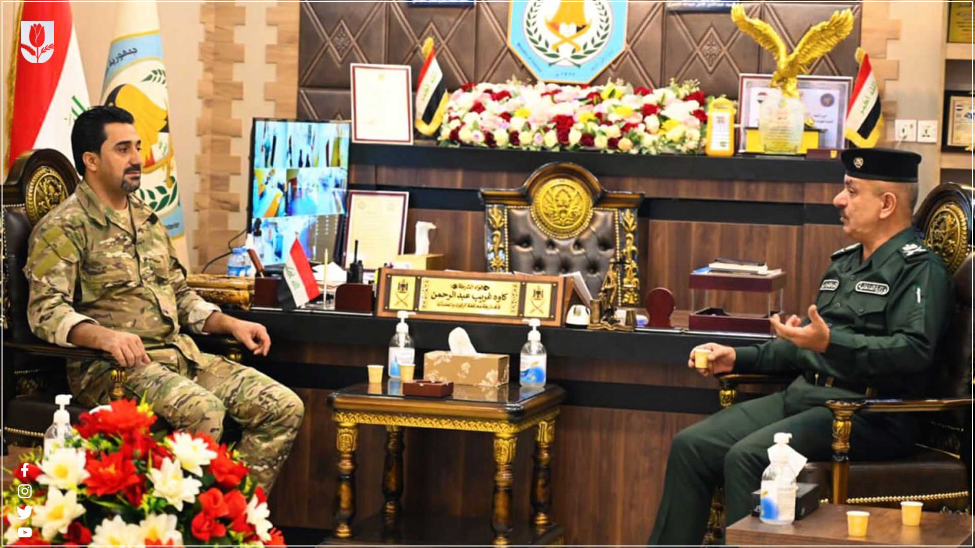  Wahab Halabjay, Director General of CTG, on the left and Lieutenant Kawa Gharib Abdulrahman, Director of Kirkuk Police on the right