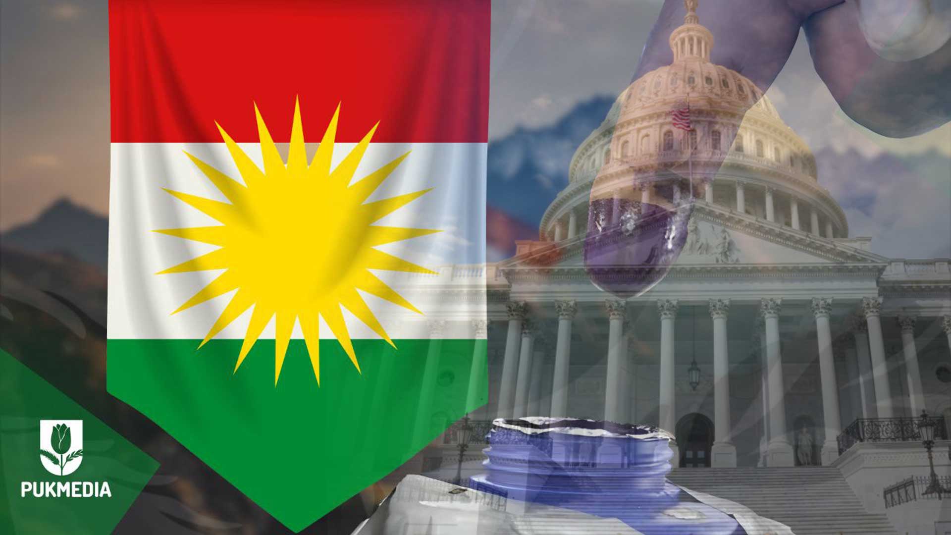 Kurdistan flag & White House 