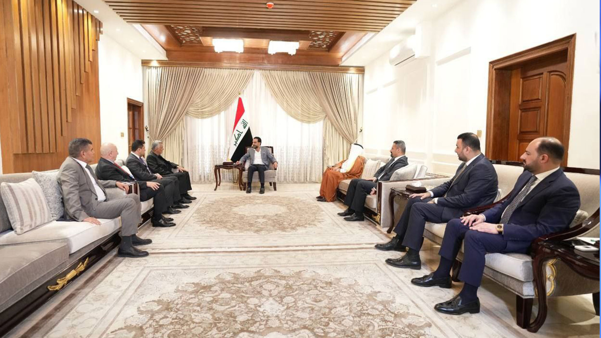  The PUK delegation's meeting with Mohamed Al-Halbousi.