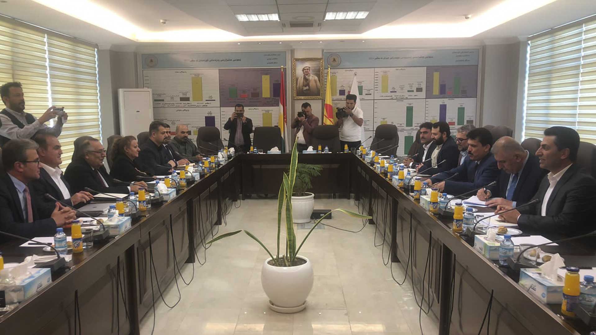  The Kurdish parties' meeting on amending the electoral law.