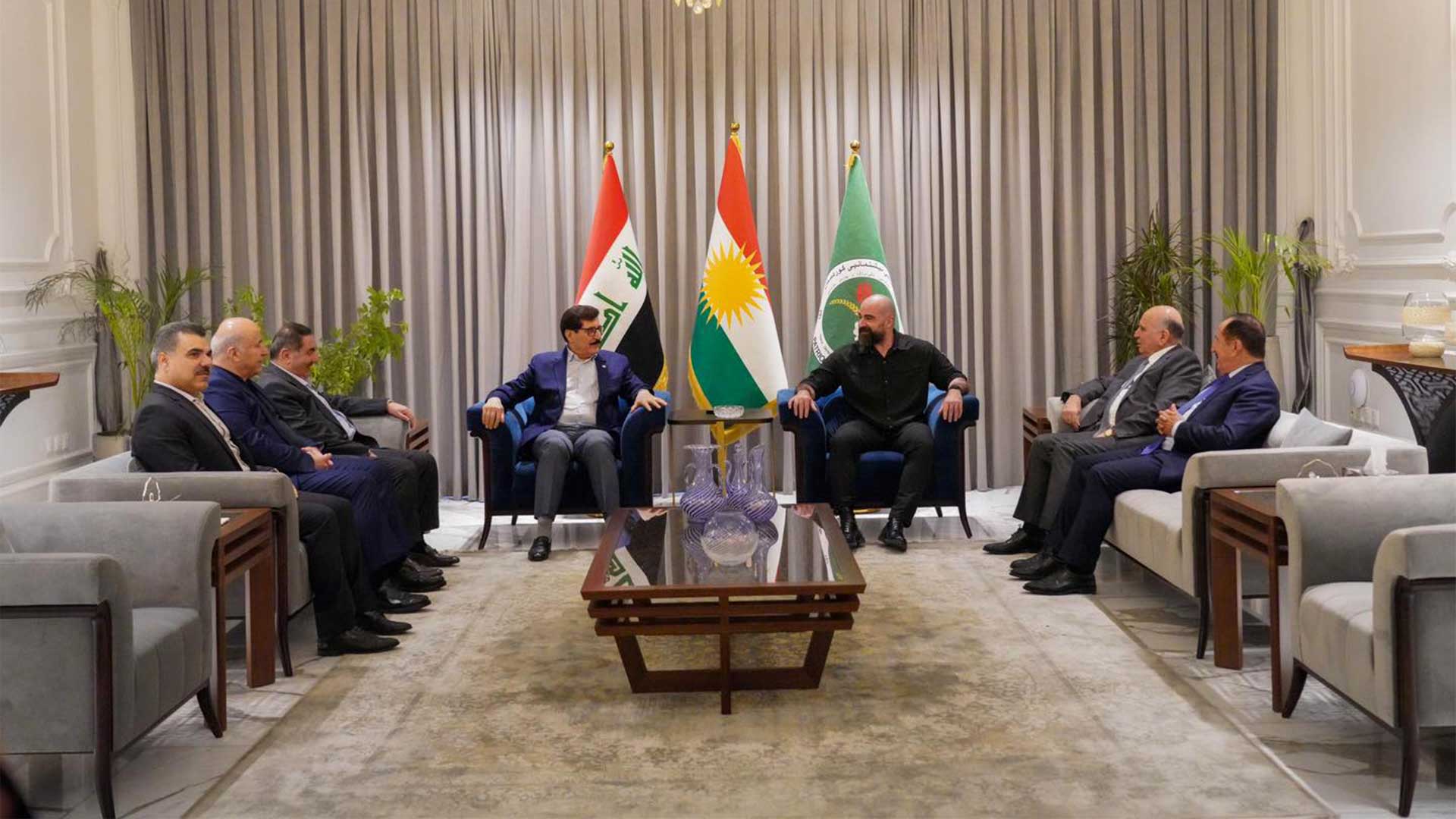 PUK President receives a senior KDP delegation in Baghdad