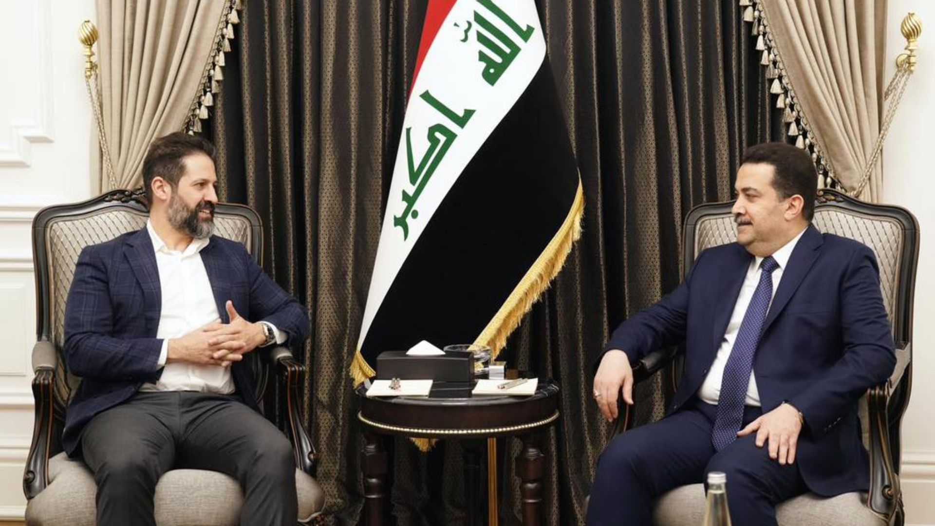  Qubad Talabani in the meeting with Mohammed Shia' Al-Sudani.