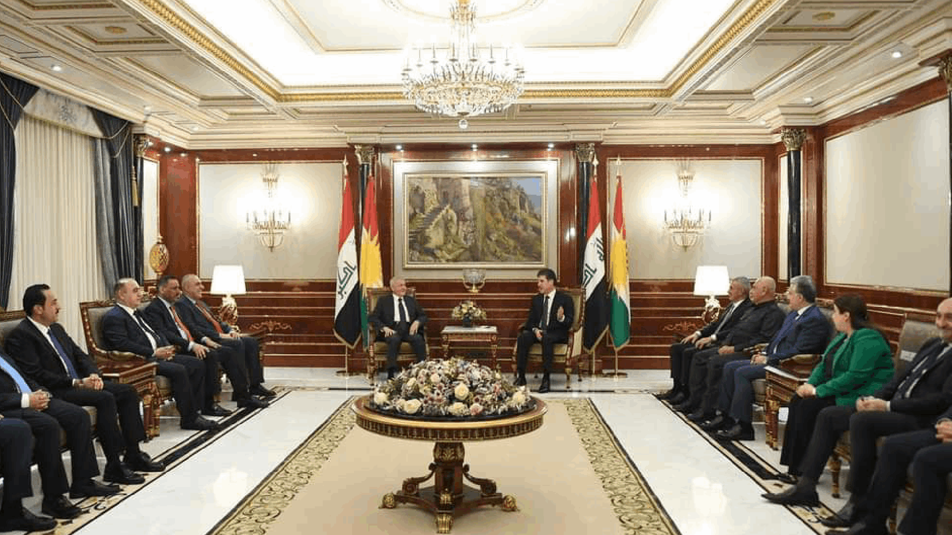  Iraqi President Abdullatif Jamal Rashid and Kurdistan Region President Nechirvan Barzani.