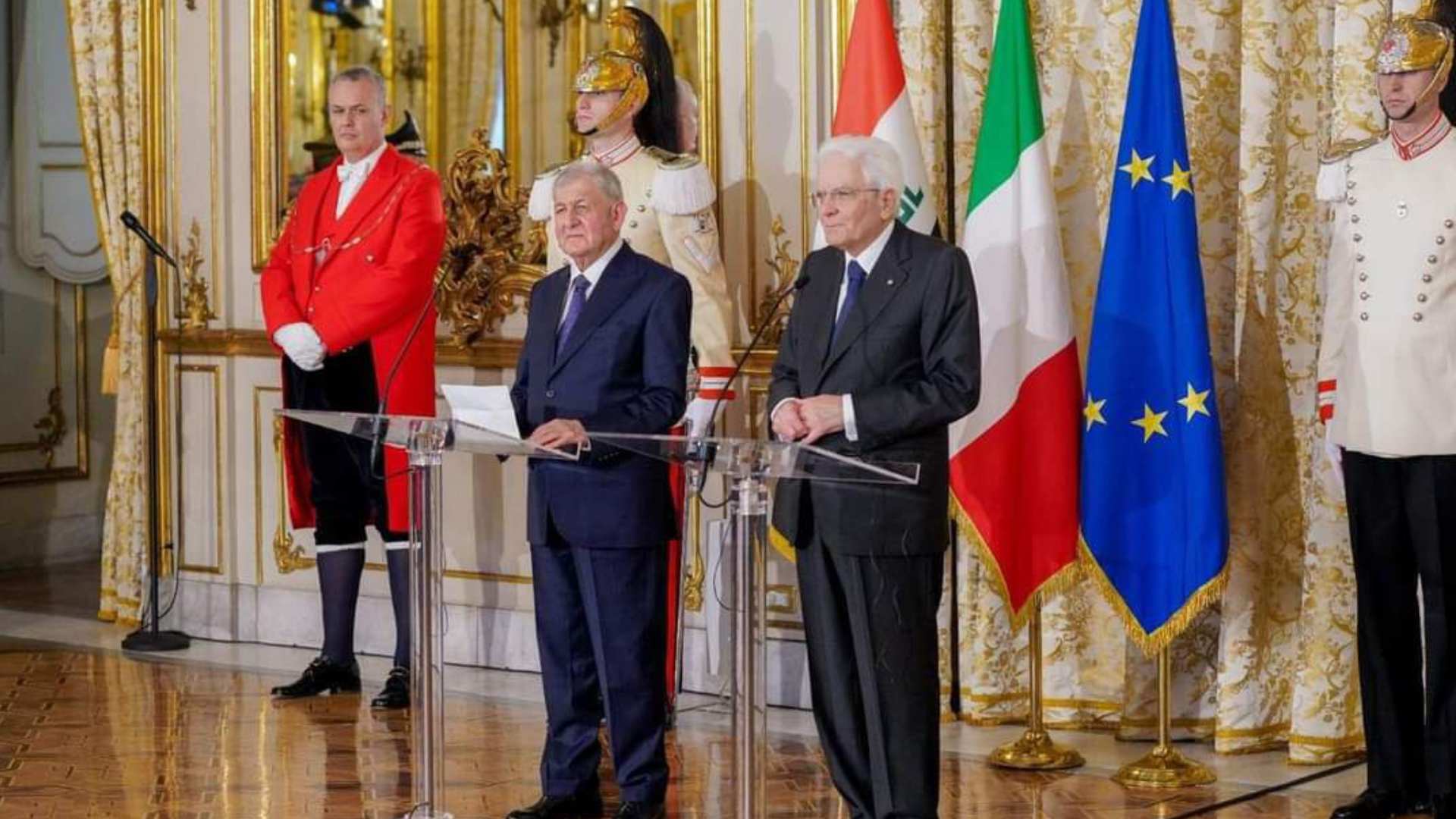  Iraqi and Italian Presidents.