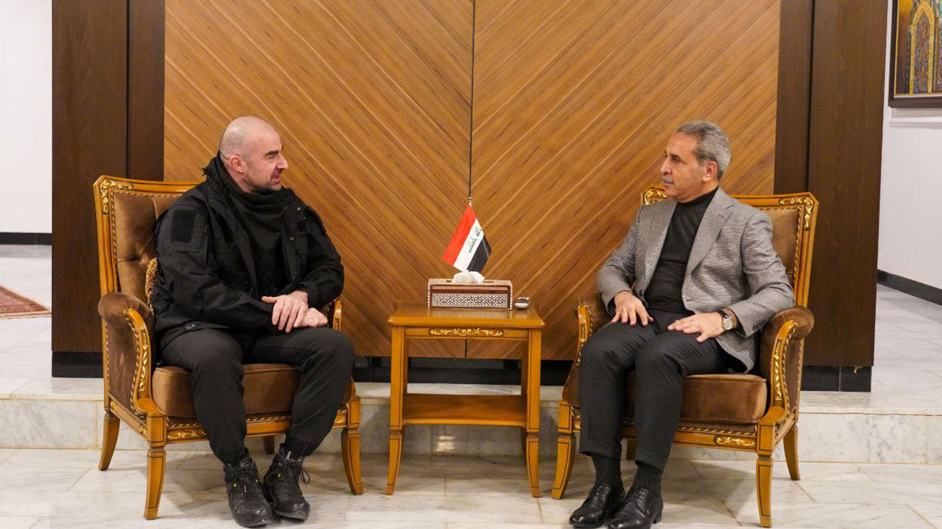 President Bafel and judge Zidan in Baghdad 