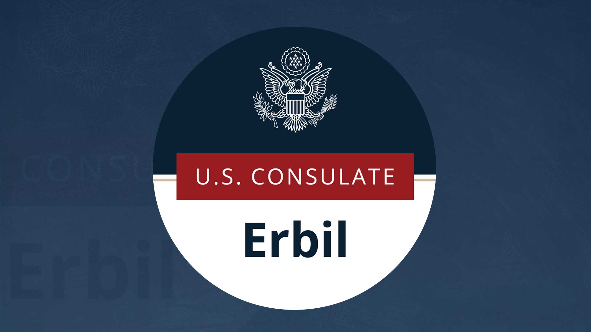 The logo of  U.S. Consulate General in Erbil.