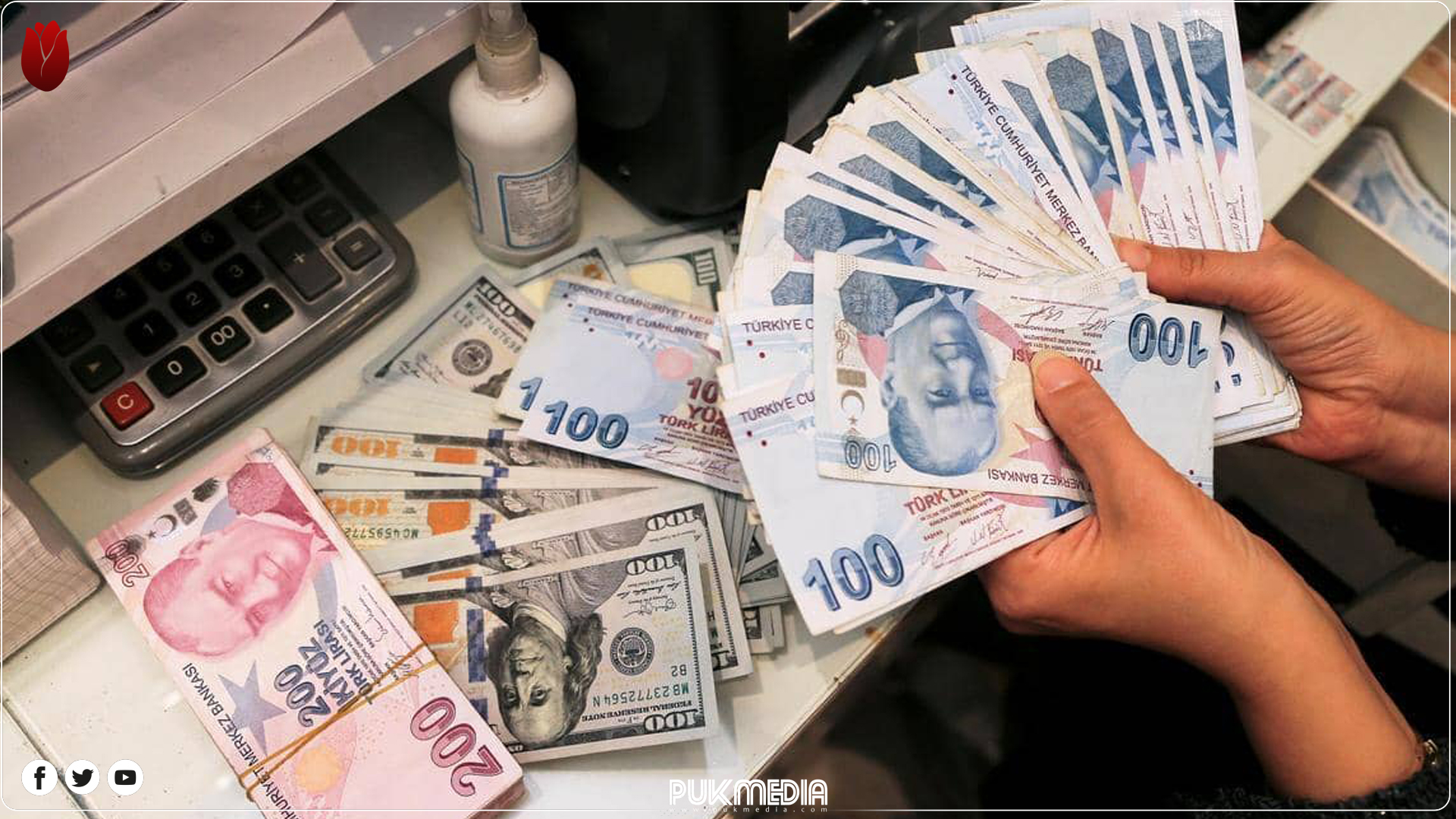  The illustration shows Turkish lira alongside US dollars. (Photo Credit: Getty Images)