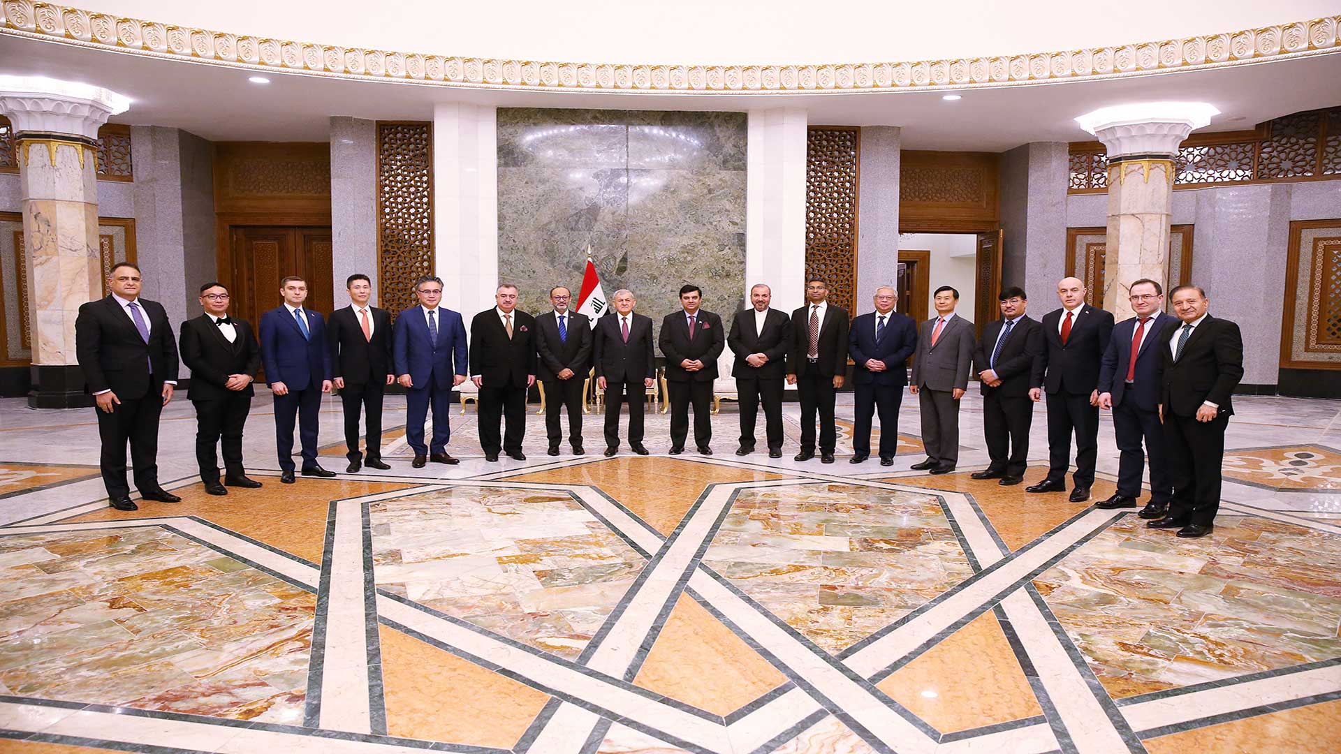  Iraqi President among ambassadors of the Asian countries and Russia