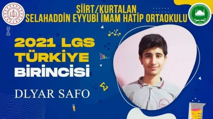 Tirkiyê: Xwendekarekî Rojava pileya yekem bidest anî 