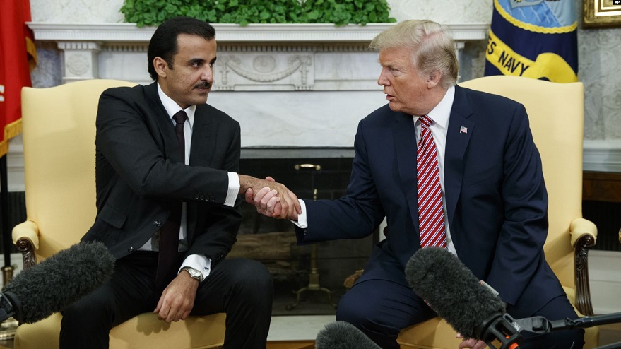 Donald Trump û Emirê Qatar Şêx Tamim bin Hamad