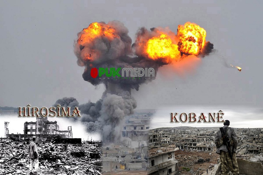 Hîroşîma daxwaznameyekê ji Kobanê re dişîne.