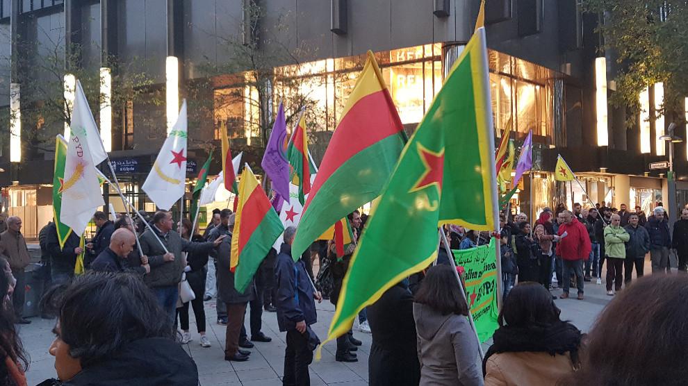 Ji bo piştevaniya Rojavayê Kurdistanê li Ewropayê xwepêşandan
